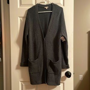 Gray cardigan